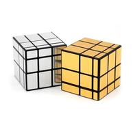 Logica Giochi - Cube Magique 3x3 Cube Miroir - Puzzle logique - Cube modifié - Speedcubing - Version or/argent - Jeux d'intelligence