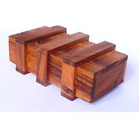 Logica Jeux Art. Coffret de Pandore Double - Boîte Secrète - Difficultè 3/6 Difficile - Casse-tête en Bois Précieux - Collection Leonardo da Vinci