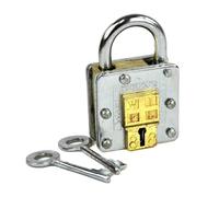 Logica Jeux - art. Le Secret de Delhi - Cadenas Casse-tête - Casse-tête en Métal - Difficulté 3/6 Difficile - Cadenas Secret - Série de Voyageurs