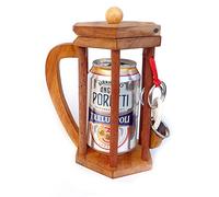 Logica Jeux Art. Non pour Alcooliques Bière - Casse-Tête en Bois Précieux - Casse-Tête Porte-Bouteille - Difficulté 4/6 Extreme - Collection Leonardo da Vinci