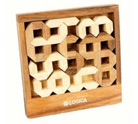 Logica Jeux Art. Numeros - Digigrams - Casse-tête Géométrique en Bois Précieux - Difficulté 4/6 Extrême - Collection Euclide