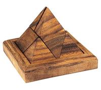 Logica Jeux Art. Pyramide 9 pcs - Casse-tête en Bois 3D - Difficulté 3/6 Difficile - Collection Leonardo da Vinci