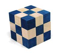 Logica Jeux Art. Serpent Bleu - Casse-tête 3D Logique - Difficulté 4/6 Extrême - Casse-tête en Bois - Leonardo da Vinci Collection