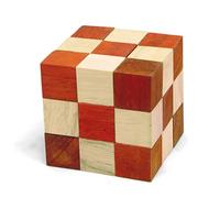Logica Jeux Art. Serpent Orange - Casse-tête 3D Logique 3D - Difficulté 4/6 Extrême - Casse-tête en Bois - Leonardo da Vinci Collection