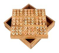 Logica Jeux Art. Sudoku en Bois - Casse -téte Mathematique - Toutes Les Difficultés - Version Voyage
