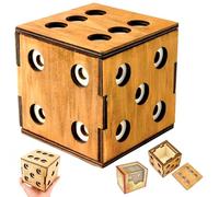 Logica Jeux - Coffret Dé Secret - Casse-tête en Bois - Boîte secrète - Difficulté 5/6 Incroyable - Série Leonardo