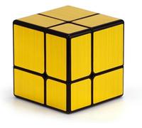 Logica Jeux - Cube Magique 2x2 Cube Miroir - Puzzle logique - Cube modifié - Speedcubing - Version Or - Jeux d'intelligence