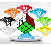Logica Jeux - Support Trépied Triangle pour Cube Magique - Accessoires Speedcubing - Set de 7 Pièces Couleurs Différentes