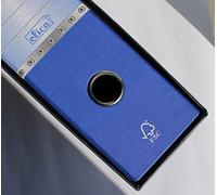 LogicaShop UBOX 1 Classeur à anneaux A4 avec mécanisme à levier, dos 8 cm commercial, enregistreur avec boîte (bleu)