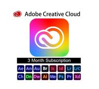 Logiciel-Adobe Creative Cloud All App 3 MOIS - 1 To de stockage cloud- Support 2 appareils PC/Mac