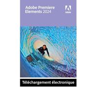 Logiciel de montage vidéo - Adobe - Premiere Elements 2024 - Licence perpétuelle - 2 PC - A télécharger
