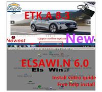 Logiciel de réparation le plus récent 2023 Hot Elsawin 6.0 avec ETKA 8.3 pour le catalogue de pièces électroniques des groupes de véhicules Audi et VW 250GB HDD blue