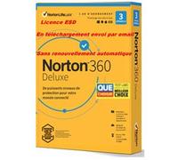 Logiciel de sécurité - NORTON - 360 DELUXE 2024 - 3 Appareils - 1 An - 25GB Cloud