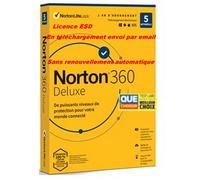 Logiciel de sécurité - NORTON - 360 DELUXE 2024 - 5 Appareils - 1 An - 50 Go Cloud