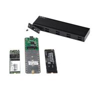 StarTech.com Boitier USB-C 10Gbps vers M.2 NVMe ou M.2 SATA SSD - Boitier Aluminium Externe Portable M.2 PCIe/SATA NGFF SSD - Câbles Hôte USB Type-C & USB-A - Compatible 2230/2242/2260/2280