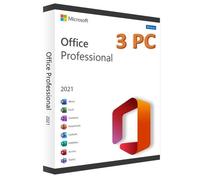Logiciel - Microsoft - Office 2021 Professionnel Plus - 3 PC - Clé licence à télécharger - Windows 10