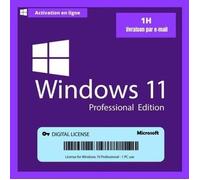 Logiciel - Microsoft - Windows 11 Pro activation en ligne - 5 PC - 64-Bit