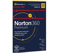 Logiciel - NORTON - 360 PREMIUM 2024 - 10 Appareils - 1 An - 75 Go Cloud