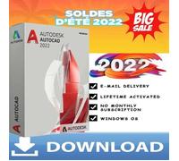 Logiciels - Autodesk - AutoCAD 2022 - Licence perpétuelle - Windows - A télécharger