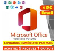 Logiciels - Microsoft - Office 2019 Professionnel Plus - Clé d'activation originale - 32/64 bit - 1 PC