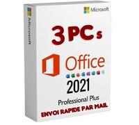 Logiciels - OFFICE - 2021 Pro Plus - 3 PC - Téléchargement - Windows 10/11 - Livraison Rapide