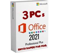 Logiciels - OFFICE 2021 PRO PLUS - 3 PC - Téléchargement - Windows 10/11 - Livraison Rapide