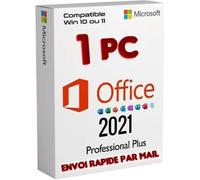 Logiciels - OFFICE 2021 PRO PLUS - Windows 10/11 - Version dématérialisée - Livraison rapide - Clé d'activation