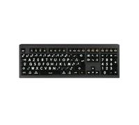 Logickeyboard Clavier XL Print - ASTRA 2 Backlit rétro éclairé - Lettres blanches sur fond noir - MAC / FR