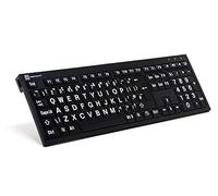LOGICKEYBOARD Clavier XL-Print Nero White on Black PC/FR Azerty
