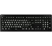 Logickeyboard LKB-LPWB-A2PC-FR - Pleine taille (100%) - USB - Commutateur à ciseaux - QWERTZ - Noir