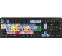 Logickeyboard LKB-MCOM4-A2PC-FR - Pleine taille (100%) - USB - Commutateur à ciseaux - QWERTZ - LED - Noir