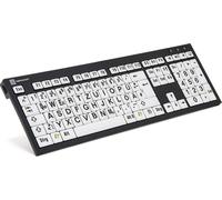 Logickeyboard XL Print - Standard - filaire - USB - QWERTZ - Noir - Blanc