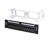 Logico PNL5EU12W Baie de branchements - Baies de branchements (Cat5e, Fast Ethernet, Gigabit Ethernet, Or, U/UTP (UTP), 23/24/25/26, Noir)
