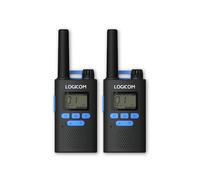 Logicom - Essential - Talkie-Walkie - PMR446 - sans Licence - Portée 10 km - autonomie 20h - écran LCD - USB-C - Lampe Torche - VOX Mains Libres -16 canaux - Batterie 1000 mAh - Pack 2 radios