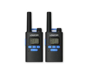 Logicom - Essential - Talkie-Walkie - PMR446 - sans Licence - Portée 10 km - autonomie 20h - écran LCD - USB-C - Lampe Torche - VOX Mains Libres -16 canaux - Batterie 1000 mAh - Pack 2 radios