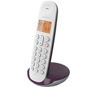 Logicom Téléphone sans fil ILOA 150 – Solo – Sans répondeur – Analogique et DECT – Aubergine