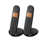 Logicom Iloa 255T - Téléphone sans fil - système de répondeur avec ID d'appelant - DECT\GAP - (conférence) à trois capacité d'appel - noir + combiné supplémentaire