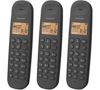 Logicom ILOA 350 Téléphone Fixe sans Fil sans Répondeur - Trio - Téléphones analogiques et dect - Noir