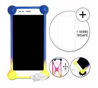 Logicom Le Must Super Pack Coque Bumper Multicouleur Antichoc en Silicone de qualité + 2 Verres trempés de Protection dureté Maximal, Ultra Fin, Ultra résistant