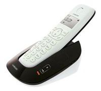 Logicom Manta 155T - Téléphone sans fil - système de répondeur avec ID d'appelant - DECT\GAP - (conférence) à trois capacité d'appel - noir Noir G