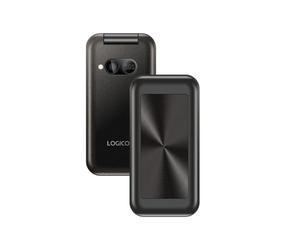 Logicom - Mobile à Clapet Double Sim Le Fleep 450 avec Bluetooth, Écran 1,77’’, Mémoire 48 Go, Batterie de 1000 mAh, Autonomie Jusqu’à 7 Jours en Veille, avec Fonction Torche - Noir