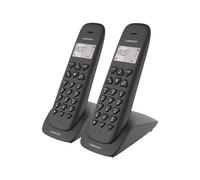 Logicom VEGA 255T - Téléphone sans fil - système de répondeur avec ID d'appelant - DECTGAP - (conférence) à trois capacité d'appel - noir + combiné supplémentaire