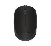 Logicool M171 - Souris - droitiers et gauchers - optique - 3 boutons - sans fil - 2.4 GHz - récepteur sans fil USB - noir gris