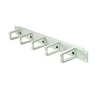 LOGILIGHT 48,3 cm/48,3 cm 1HE kabelführungspanel plastikringen 5 Gris