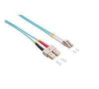 LogiLink - Cordon de raccordement - SC multi-mode (M) pour LC multi-mode (M) - 0.5 m - fibre optique - duplex - 50 / 125 microns - OM3 - sans