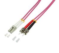 Logilight Fibre Optique Om4 Câble Patch 50 125µ Duplex Lc St 2 M Fp4Lt02