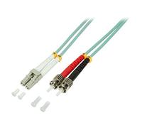 LogiLink - Cordon de raccordement - ST multi-mode (M) pour LC multi-mode (M) - 1 m - fibre optique - duplex - 50 / 125 microns - OM3 - sans halogène