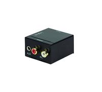 Logililogilink ca0102 coaxial et TOSLINK Convertisseur audio analogique L/R sur table, Circuit de bruit libre transferts Noir NKAdaptateur analogique L/R vers Coax + Toslink noir
