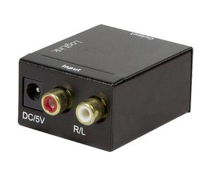 Logililogilink ca0102 coaxial et TOSLINK Convertisseur audio analogique L/R sur table, Circuit de bruit libre transferts Noir NKAdaptateur analogique L/R vers Coax + Toslink noir