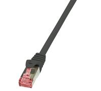 Câble réseau LogiLink CAT6 S/FTP 0.25 m noir - CQ2013S - 0.25 m - noir - [1x RJ45 mâle - 1x RJ45 mâle]